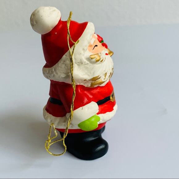 Vintage B & A Ceramic Santa Ornament - Picture 2 of 6